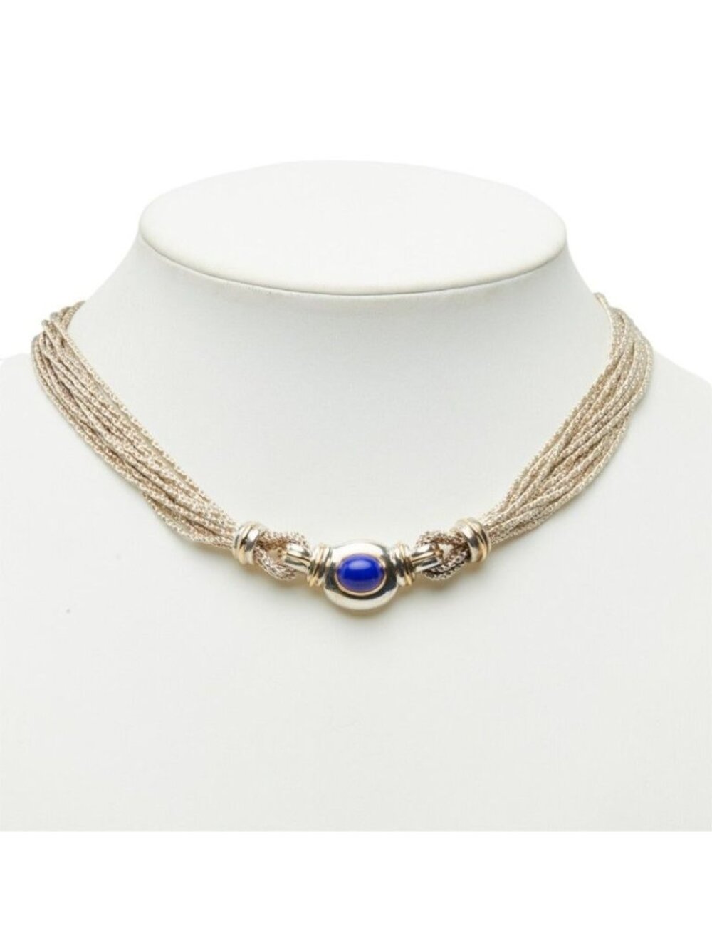 Tiffany & Co Chain Necklace Silver Lapis Lazuli